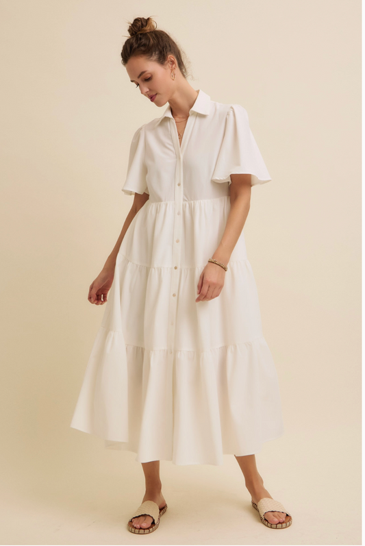 Summer Breeze Midi Dress | Off White