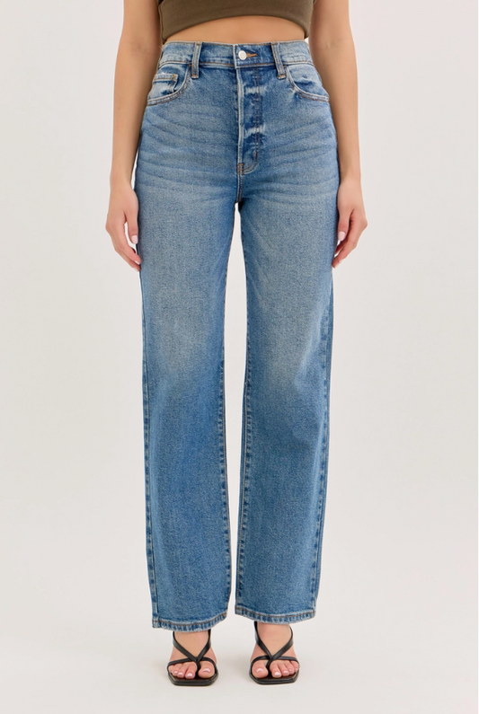 High Rise Dad Jean | Medium Wash
