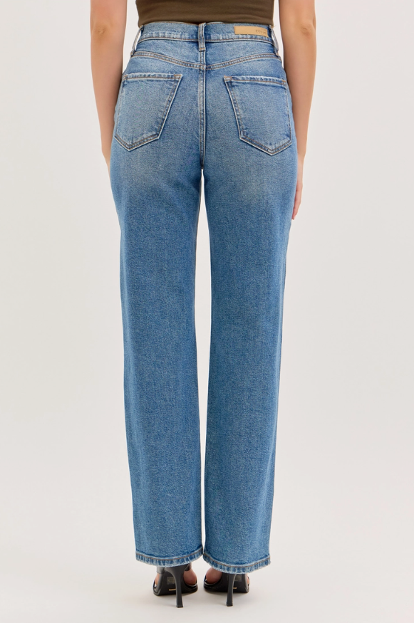 High Rise Dad Jean | Medium Wash