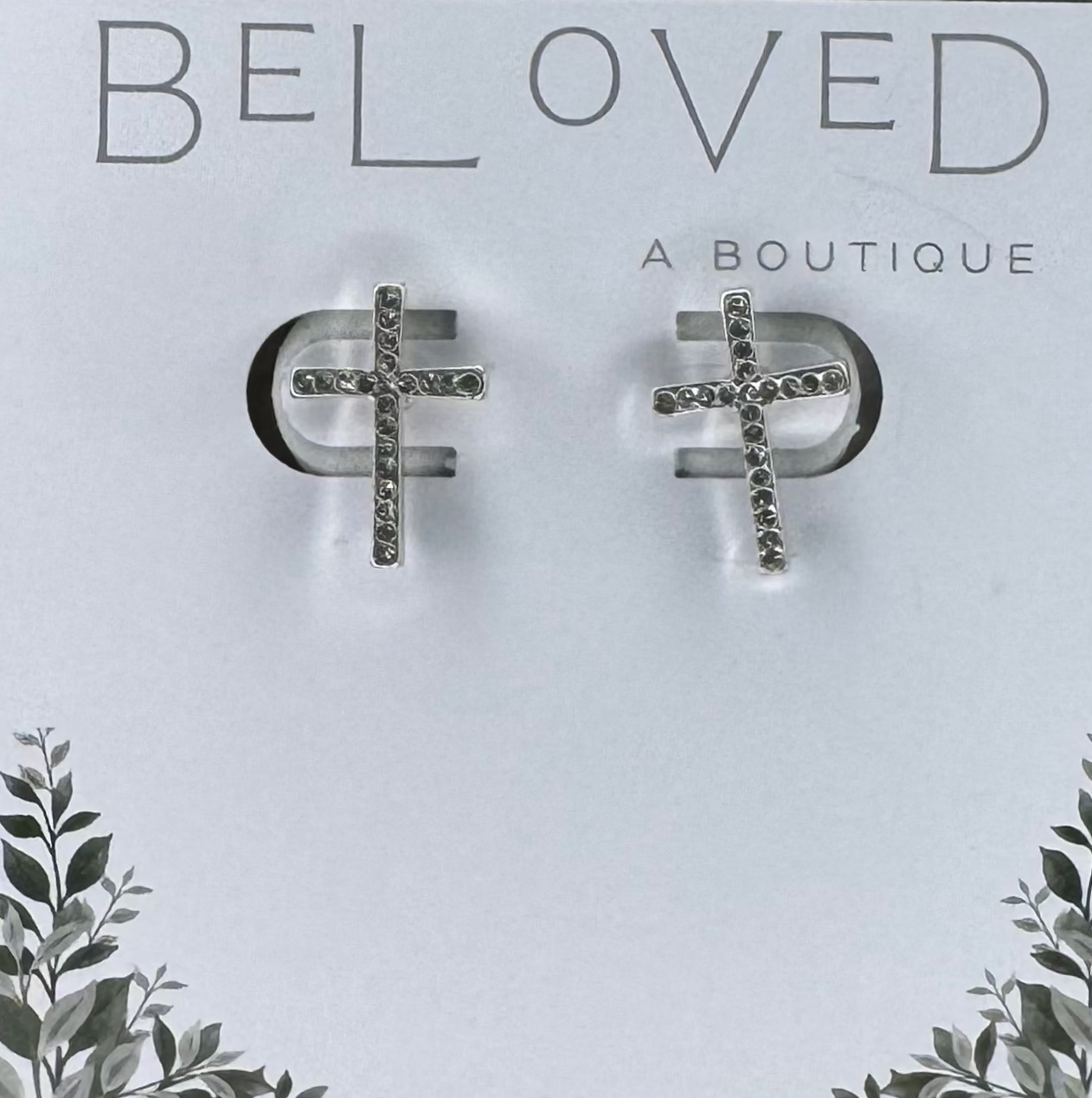Silver Cross Earrings