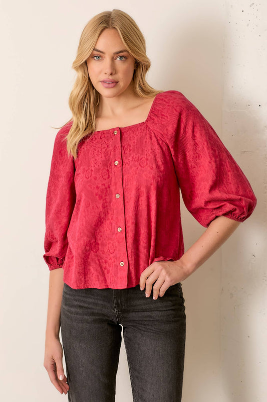 Penny Blouse | Crimson