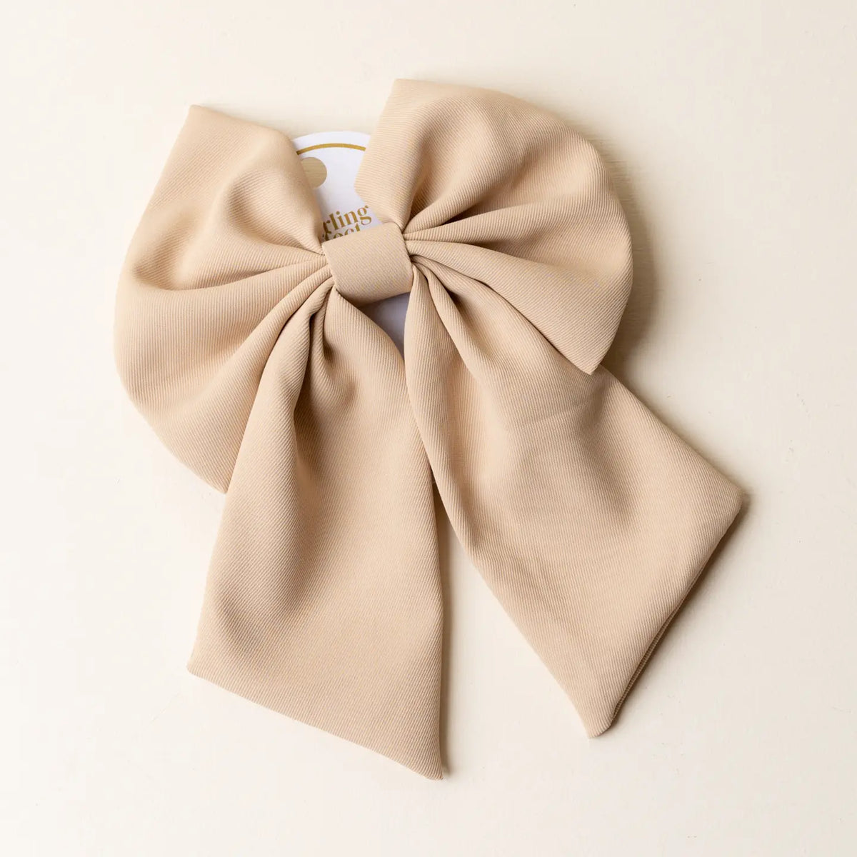 Classic Hair Bow | Tan