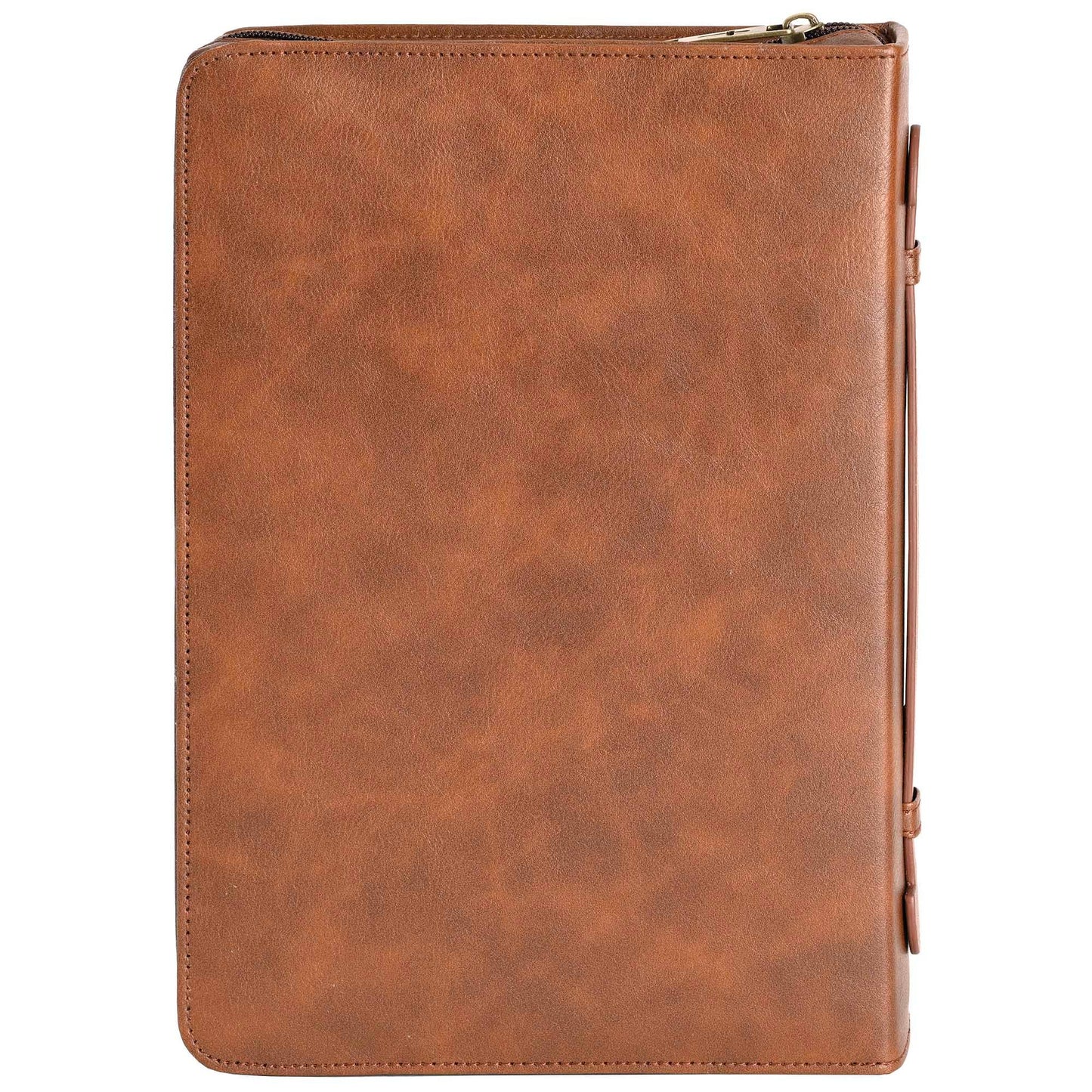 White Dove -Bible Cover Classic Cross Brown XLarge