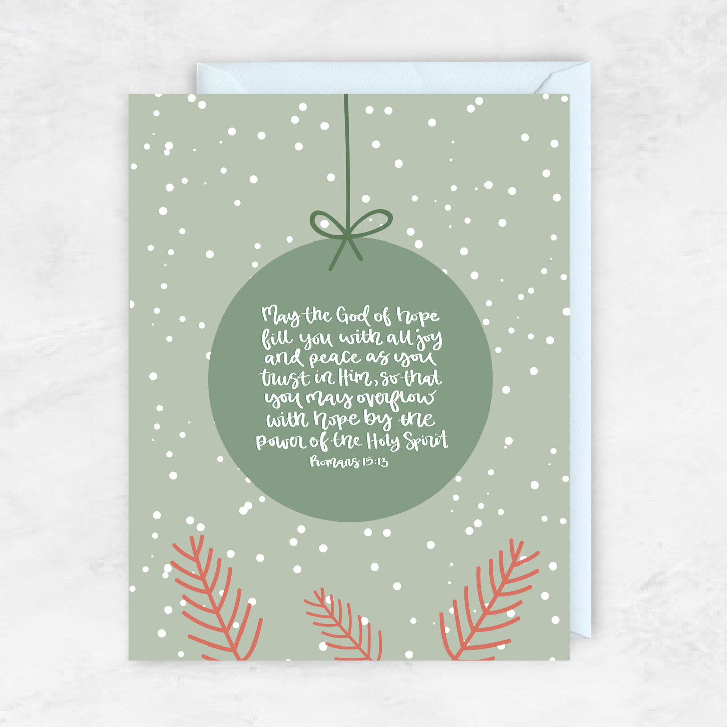 Romans 15:13 (Christmas Ornament Card)