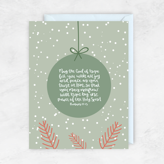 Romans 15:13 (Christmas Ornament Card)