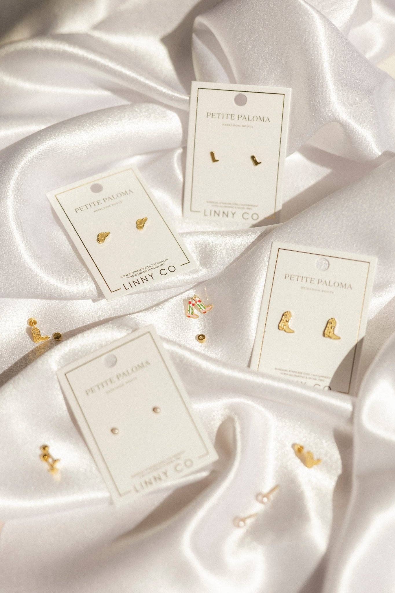 Screwback Stud Earrings - Tulip Cowgirl Boot