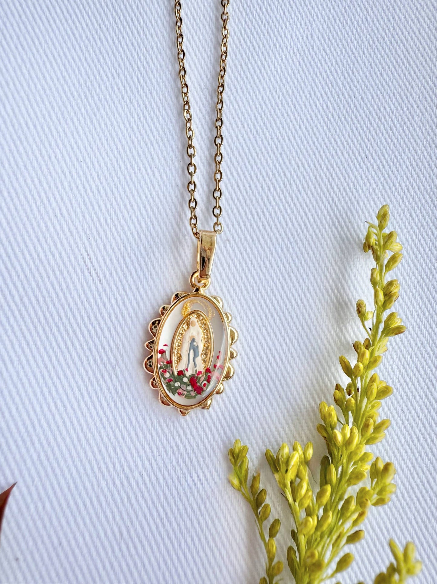 Dainty Our Lady of Lourdes Necklace