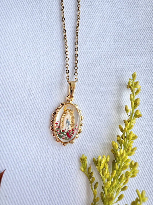Dainty Our Lady of Lourdes Necklace