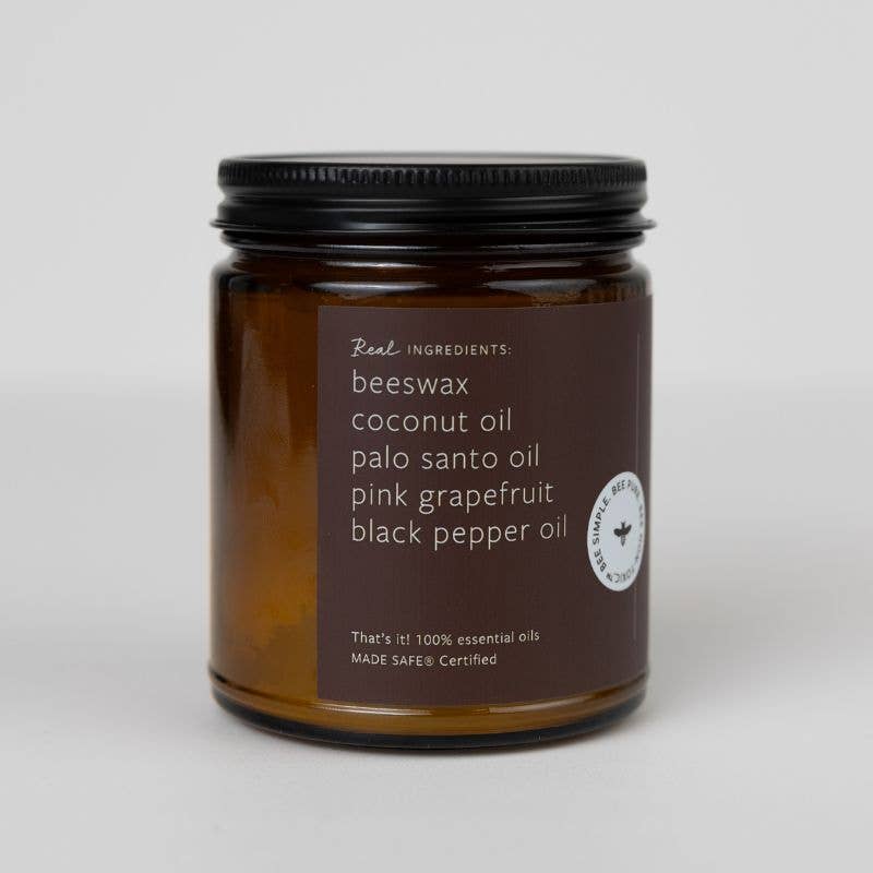 Fireside Essential Oil Beeswax Jar Candle: Non-Toxic
