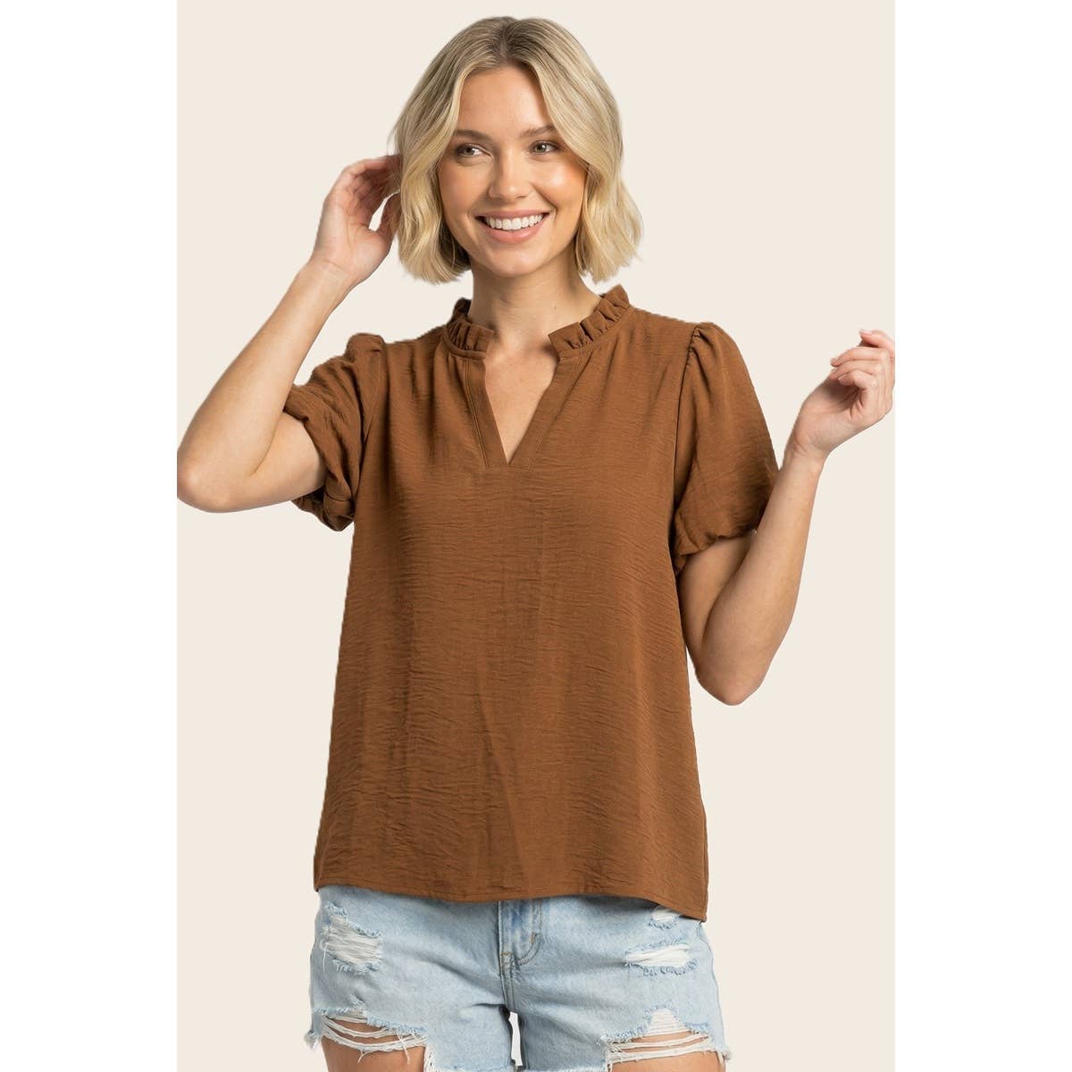 Riley Camel Blouse