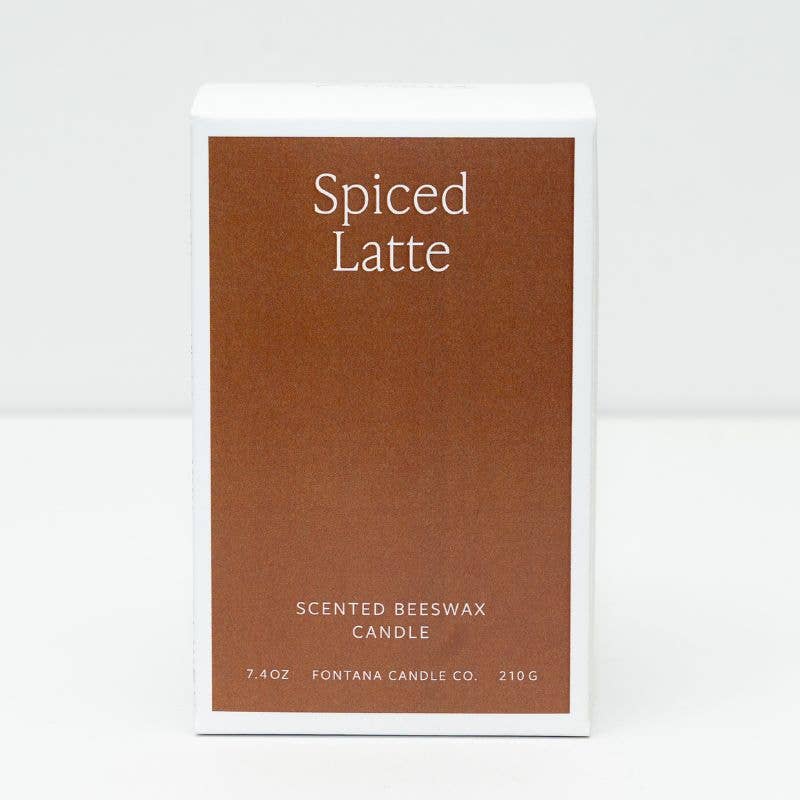 Spiced Latte Essential Oil Beeswax Jar Candle: Non-Toxic