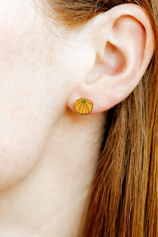 Screwback Stud Earrings - Knox Pumpkin