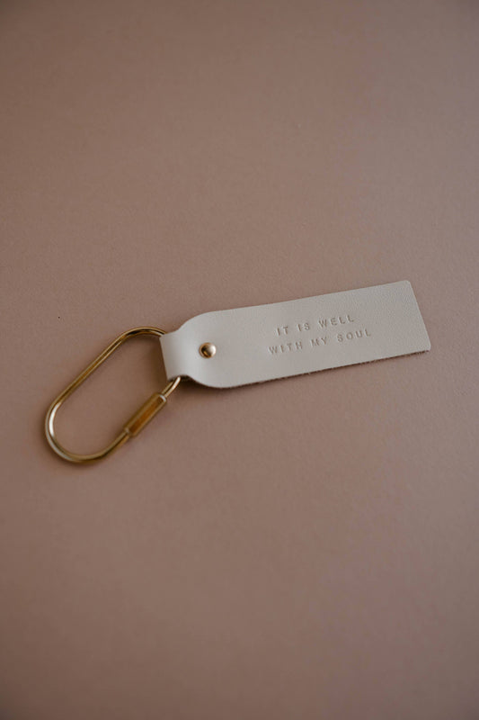 It Is Well Blonde Key Fob | Christian Keychain