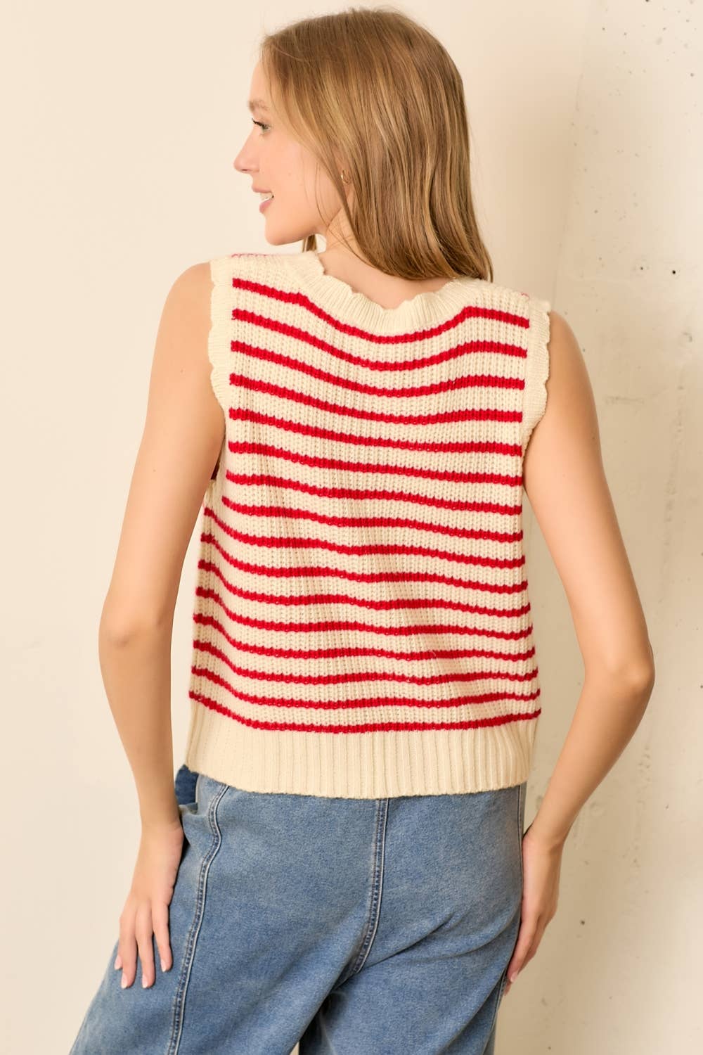 Mia Striped Sweater Vest