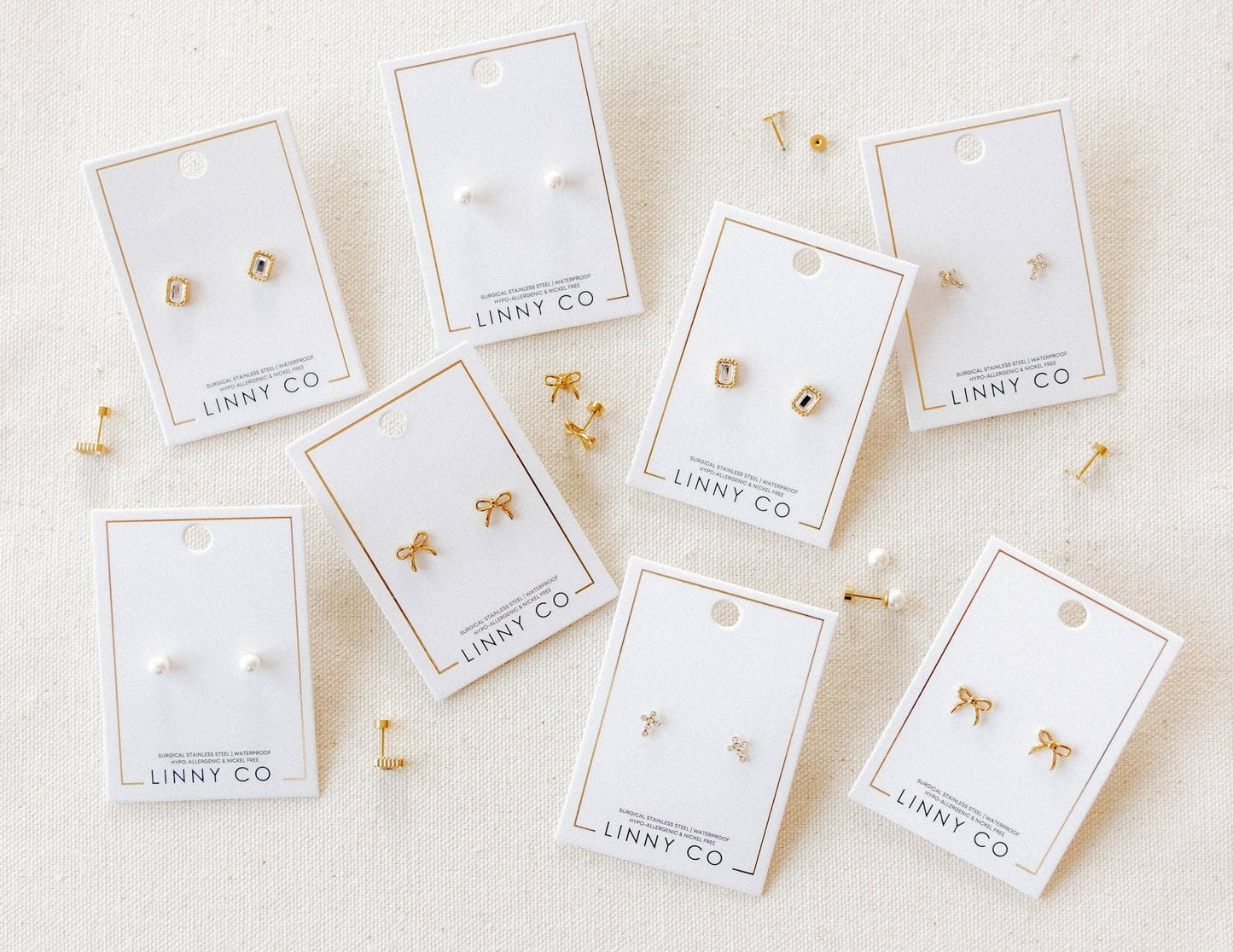 Screwback Stud Earrings - Payton Pearl White 5mm