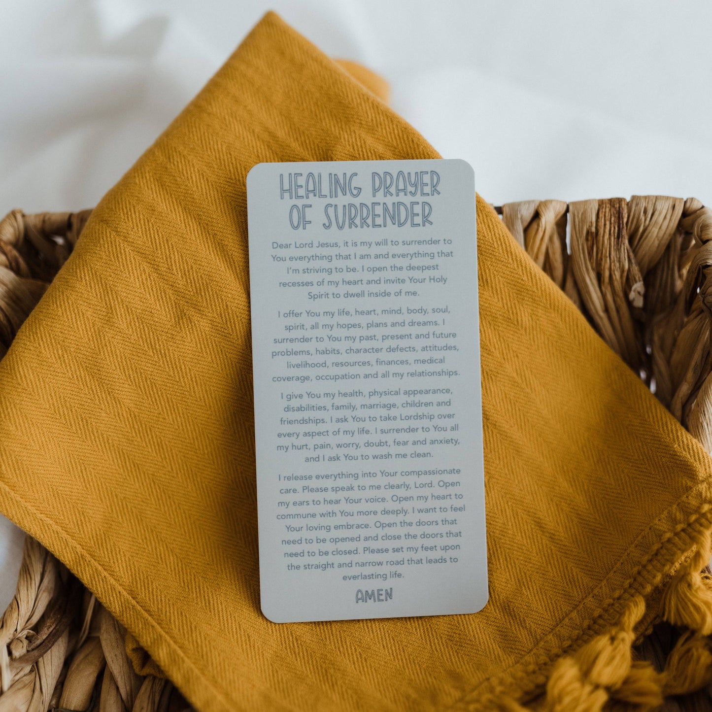 Healing Prayer of Surrender Prayer Card