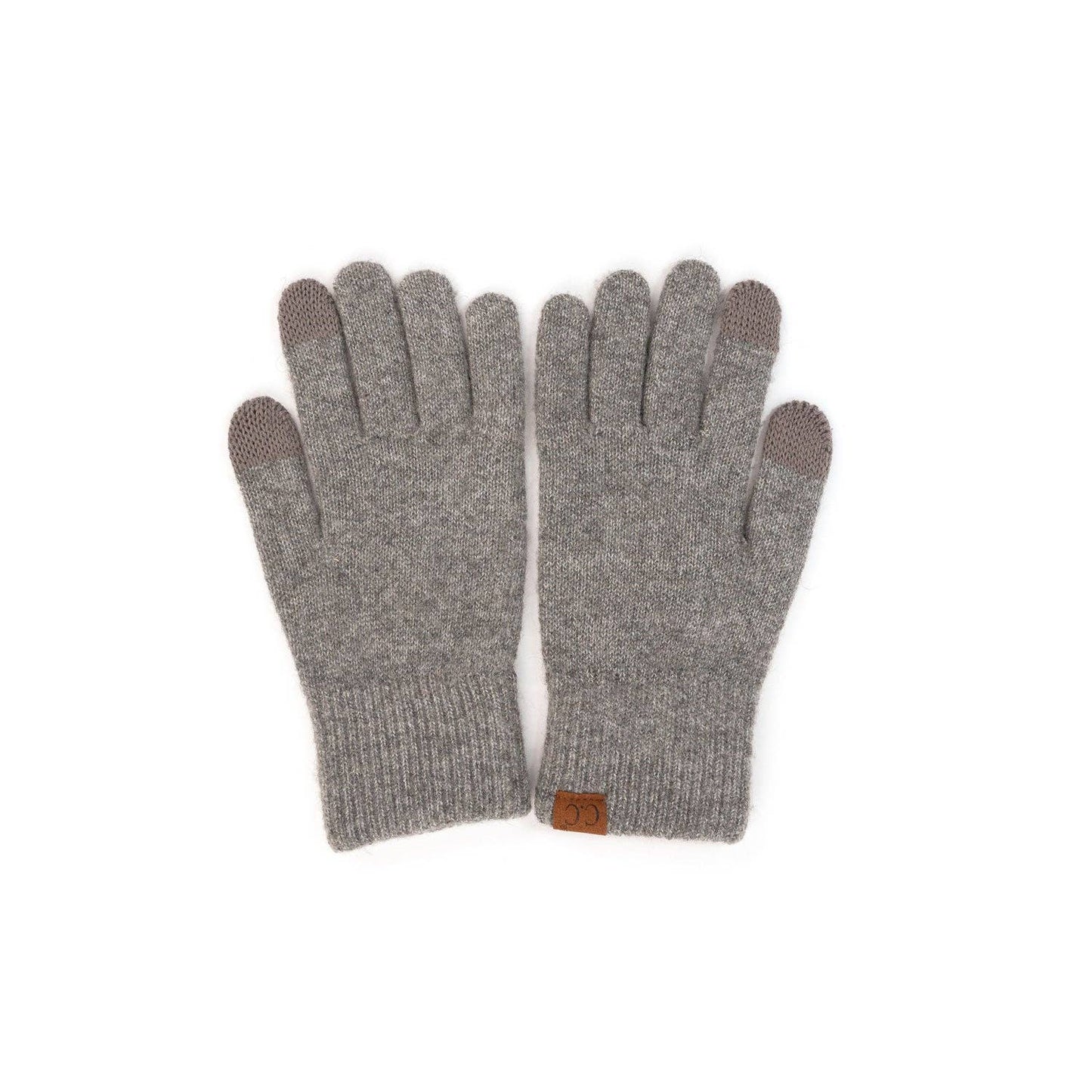Women's Knit Gloves | Light Gray