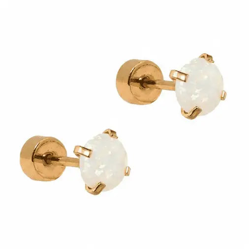 Screwback Stud Earrings - Venus Opal
