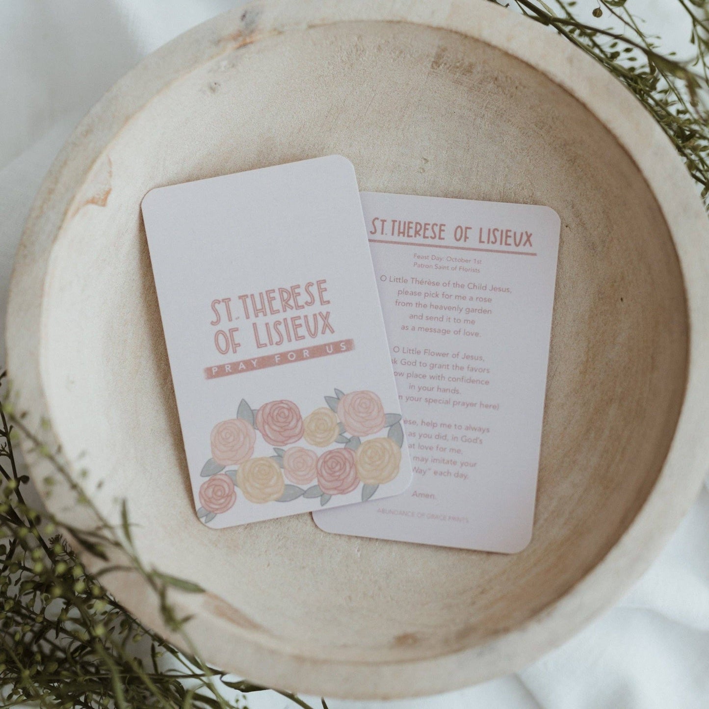 St. Thérèse of Lisieux Prayer Card