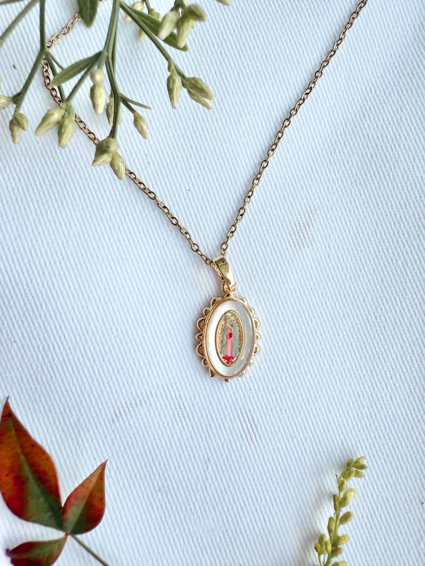 Dainty Our Lady of Guadalupe Necklace 
