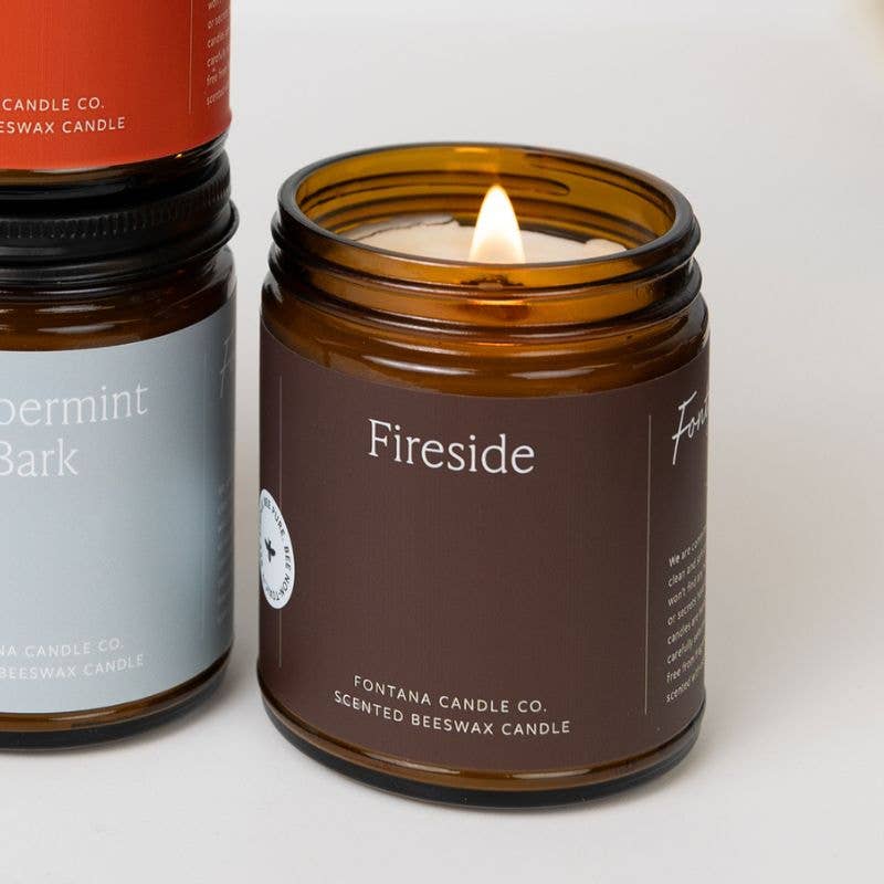 Fireside Essential Oil Beeswax Jar Candle: Non-Toxic