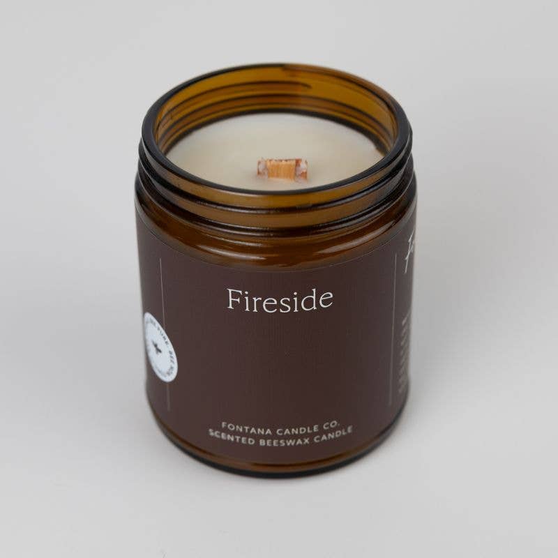 Fireside Essential Oil Beeswax Jar Candle: Non-Toxic