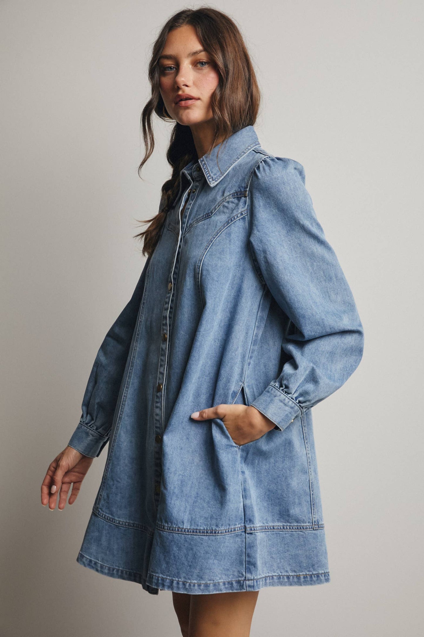 Freya Denim Dress | Medium Wash