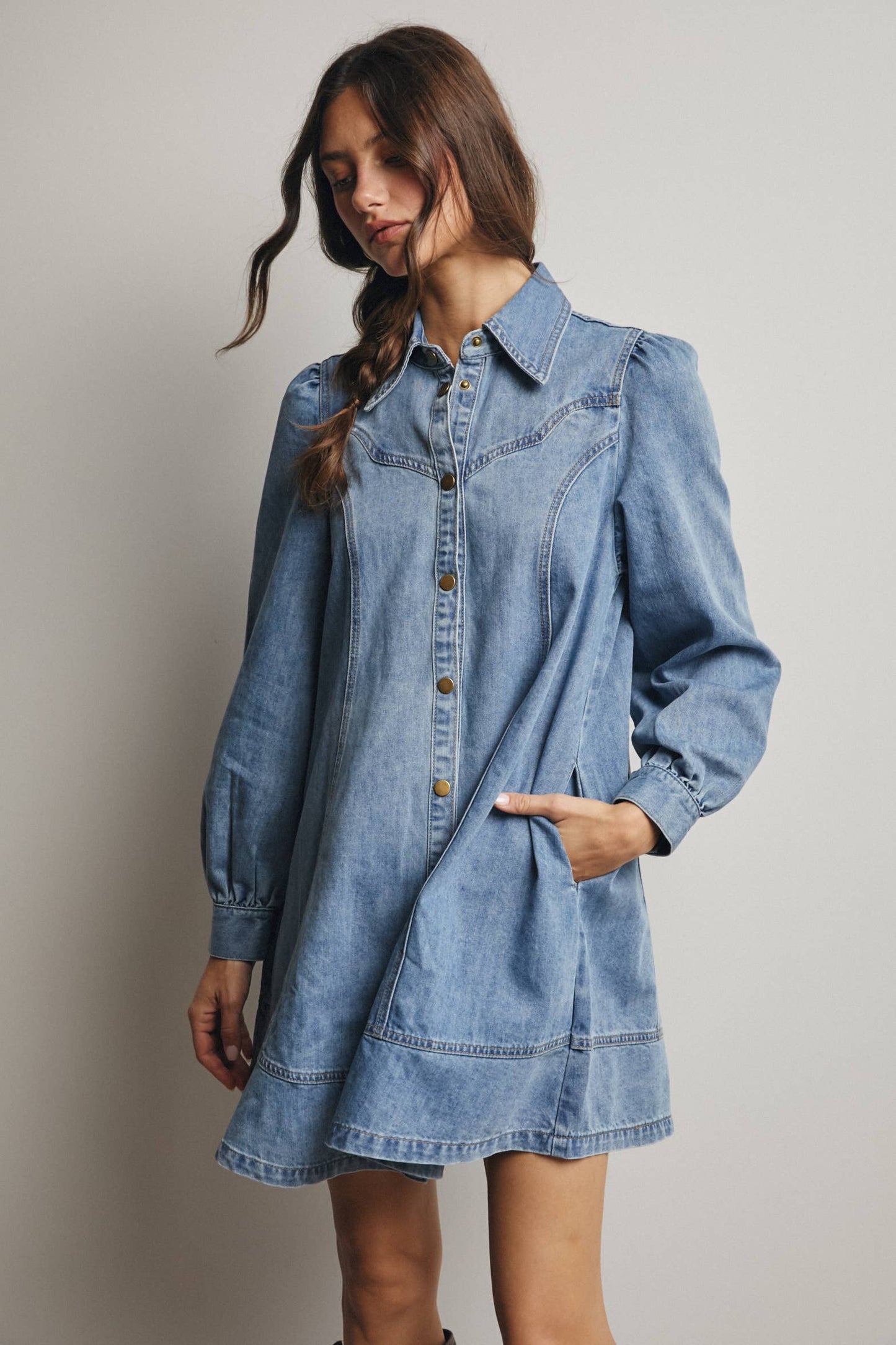 Freya Denim Dress | Medium Wash