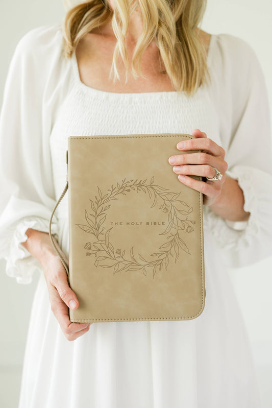 Floral Wreath Bible Case