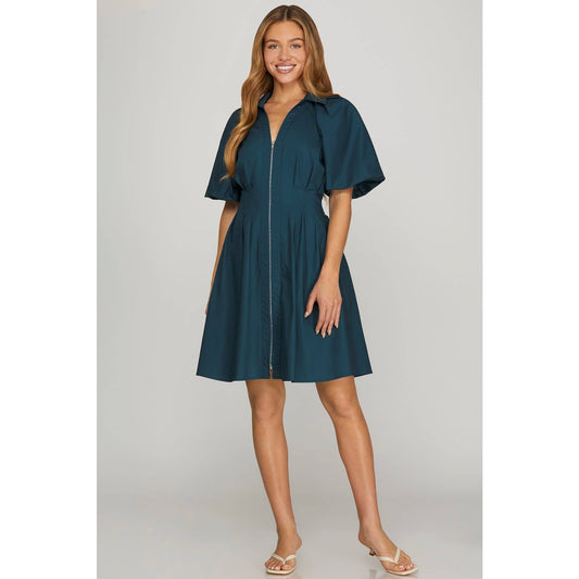 Cecilia Bubble Dress | Teal