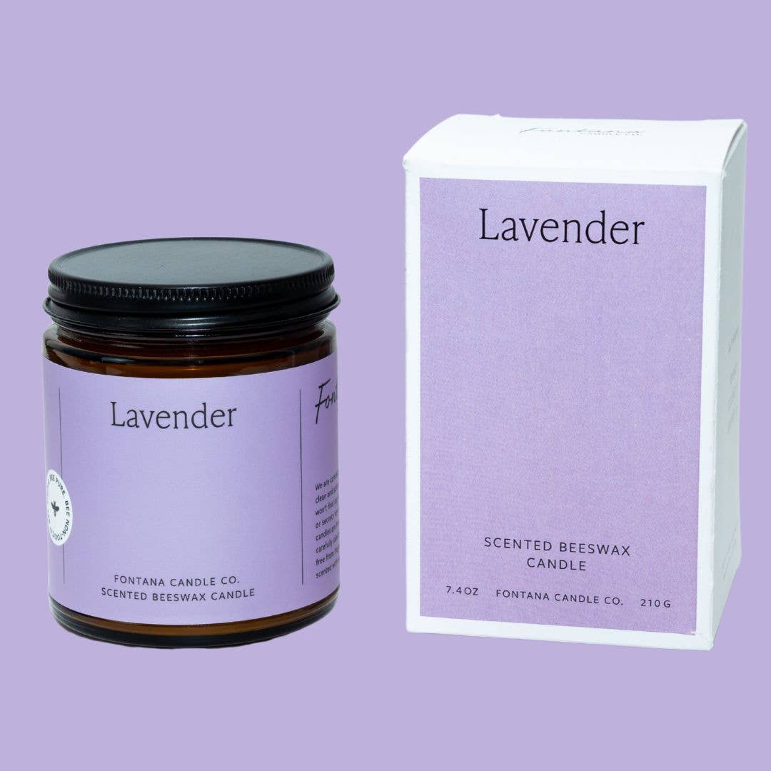 Lavender Beeswax & Essential Oil Jar Candle: Non-Toxic