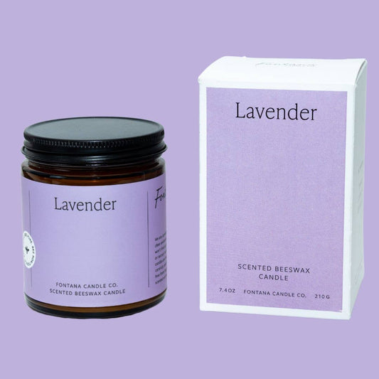 Lavender Beeswax & Essential Oil Jar Candle: Non-Toxic