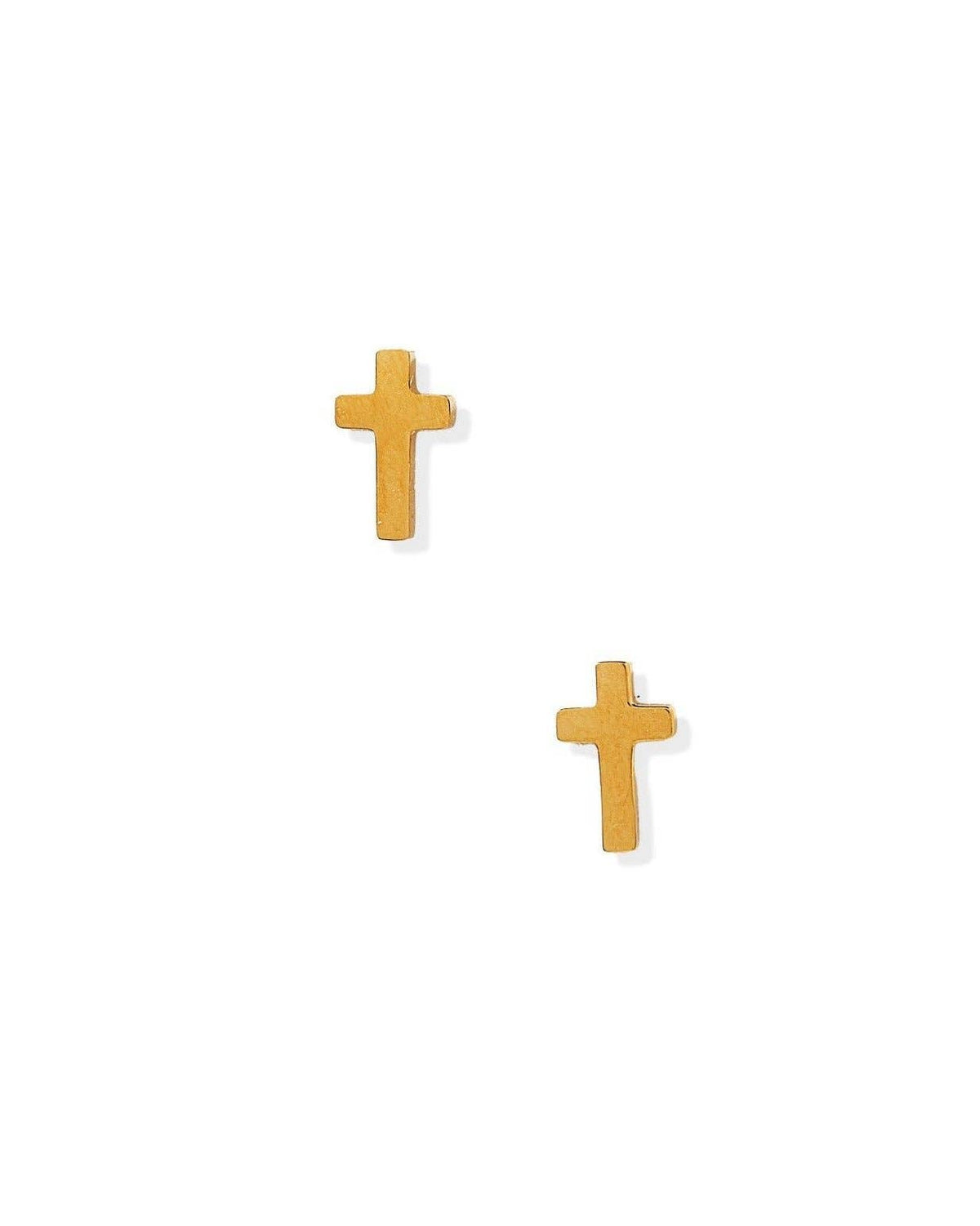 Screwback Stud Earrings - Catherine Cross Gold