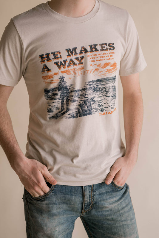 He Makes A Way Tee - Mens | Christian Tee